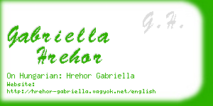 gabriella hrehor business card
